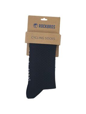 Rockbros Cycling Socks Sz L 43-46 Black Lightweight Breathable Sportswear Unisex